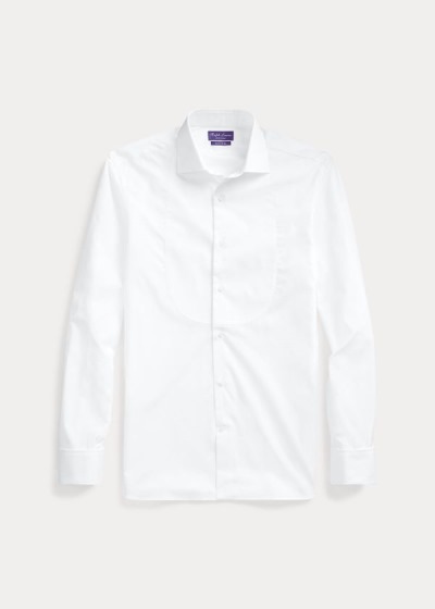 Camisa Smoking Ralph Lauren Hombre Blancos - Poplin - XOFQJ5201